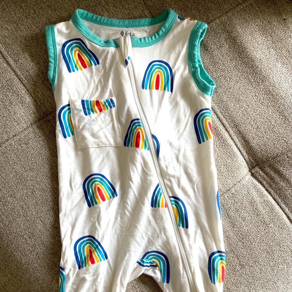 RARE print- Kyte baby sleeveless romper
